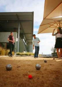 Petanque and a glass of wine at Lerida Estate - the perfect match.