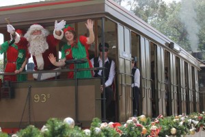 Santa-on-a-tram