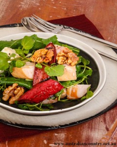 Rhubarb salad